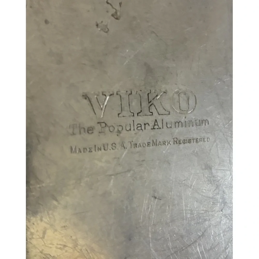 Viko Aluminum 3 Egg Poaching Dish Floral Engraved Made in USA Vintage